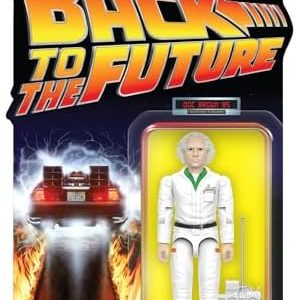 Super7 Reaction+ Back to The Future Doc Brown (1985) - 3.75" Back to The Future Action Figure with Accessories - Classic '80s Movie Collectibles and Retro Toys