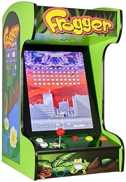 Doc and Pies Arcade Factory Classic Home Arcade Machine – Tabletop and Bartop – 412 Retro Games – Full Size LCD Screen, Buttons and Joystick (Green)