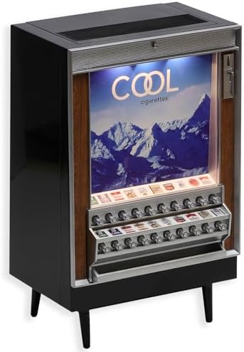 New Wave Toys Mini 1/6 Scale Replica Cigarette Machine USB Charging Station, Fast Charger USB/C (x2) and USB/A (x4), Retro Arcade Desktop Office Hub for Multiple Devices, Cell Phones, and Accessories