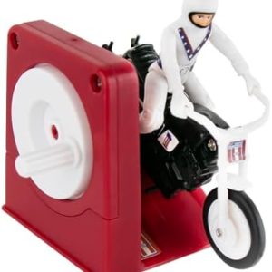 World's Smallest Evel Knievel Miniature Classic Wind Up Toy | Features Rider, Stunt Cycle, and Energizer Launcher | Action Figure | for Ages 8 and up
