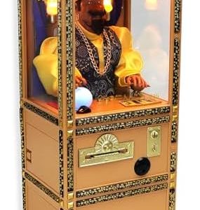 New Wave Toys Zoltar Speaks Mini Replica Fortune Teller Machine, Fully Animated 1/6 Scale with Card Dispenser, USB-C Rechargable