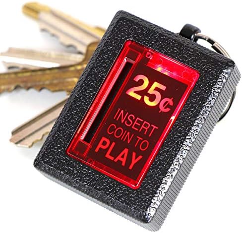 New Wave Toys RepliCade Insert Coin Keychain, Retro Accurate Replica Arcade Light Up LED Button