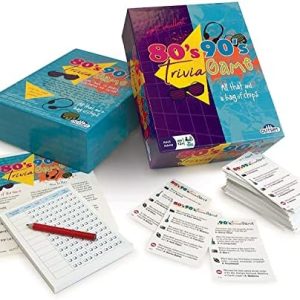80’s 90’s Trivia Party Game (Amazon Exclusive) – Contains 1,000 Questions - 2 or More Players for Ages 12 and up by Outset Media.
