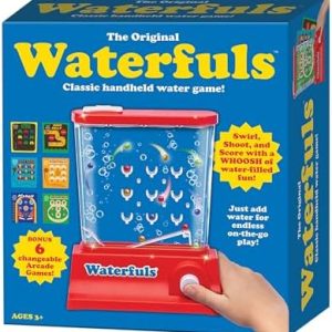 Playmonster Original Waterfuls Classic Handheld Water Games – Kids Games, Retro Travel Games, Fidget Toys for Kids, Autism Toys, 6 Interchangeable Back Panels, Screen Free Play, Portable, Ages 3+