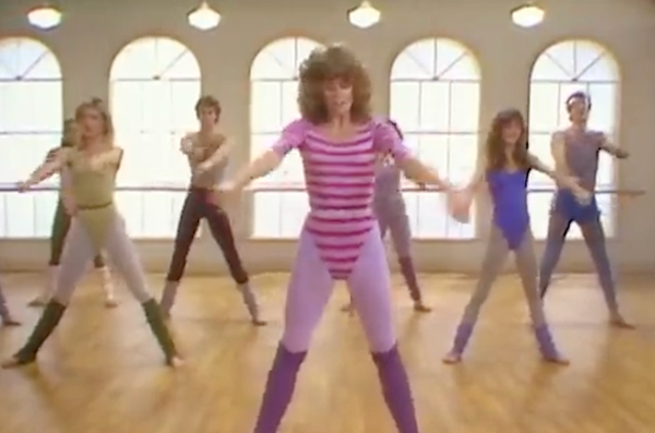 Jane Fonda home aerobics craze in 1982