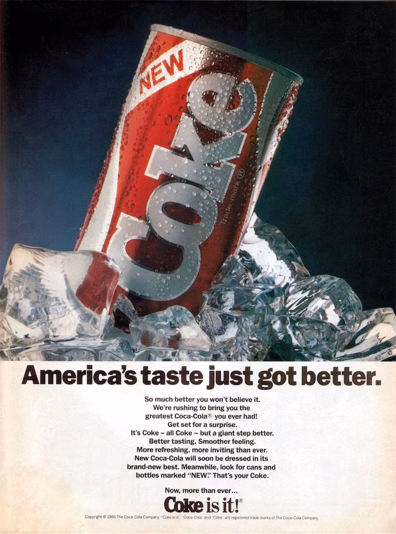 New Coke craze in 1985