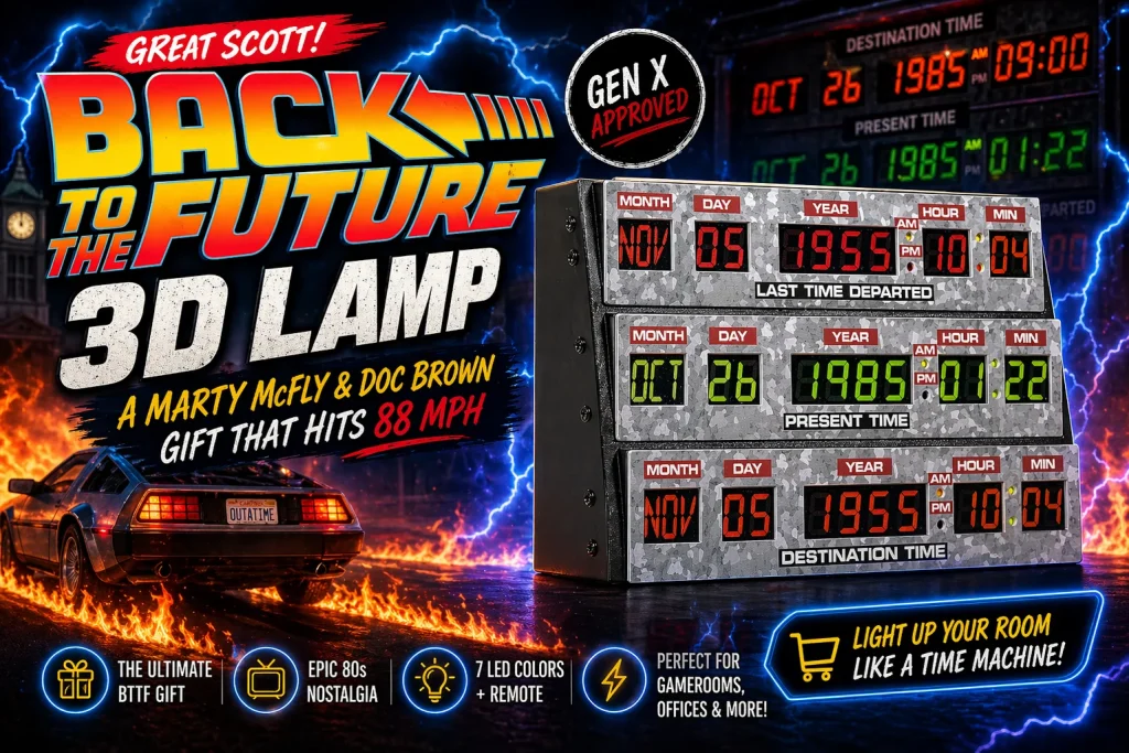 Back to the Future 3D Lamp Review: A Marty McFly and Doc Brown Gift That Hits 88 MPH