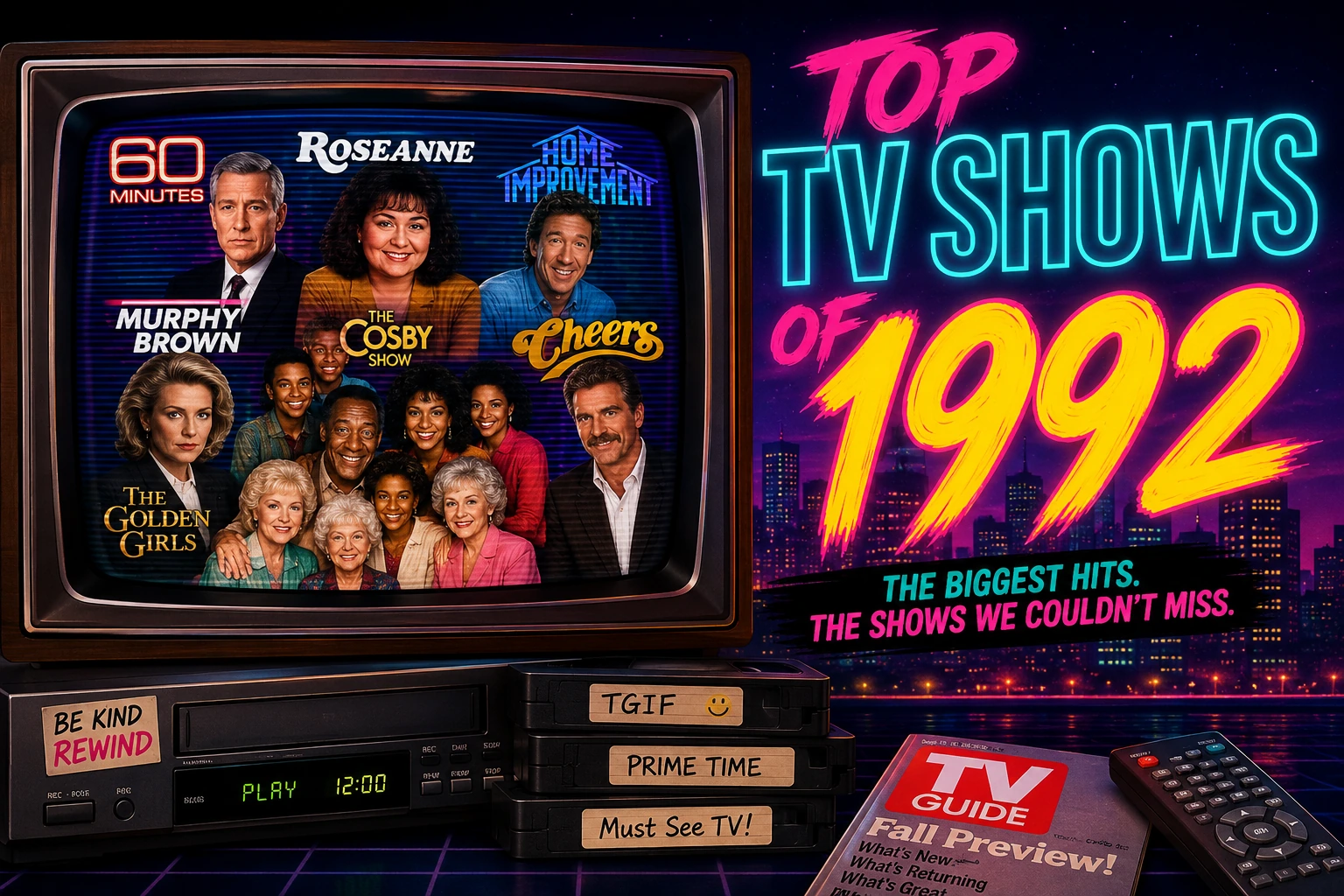 Top TV Shows of 1992: The Biggest Nielsen Hits Ranked