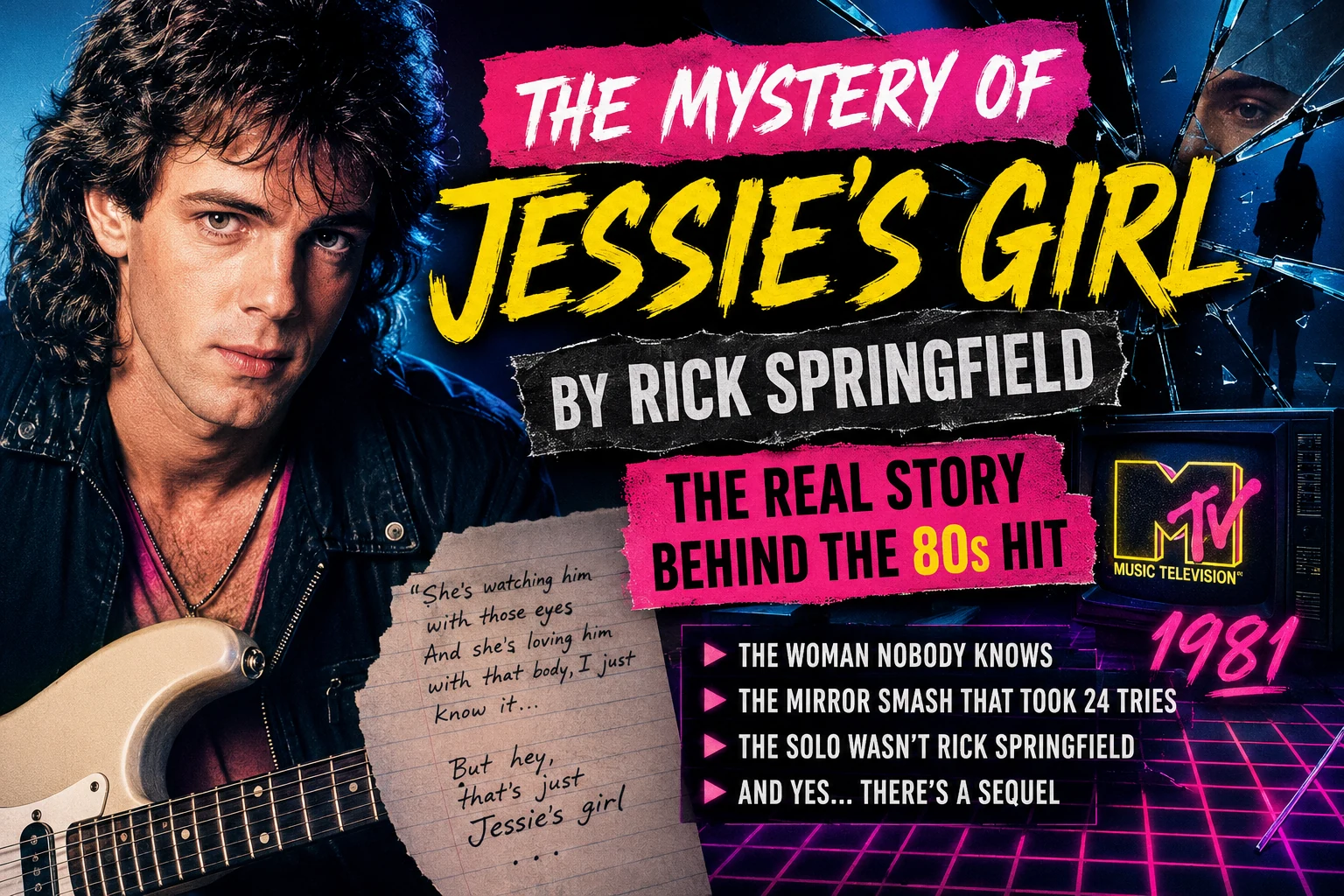 The Mystery of Jessie’s Girl: Rick Springfield’s 80s Hit, the Unknown Woman & the Mirror Smash