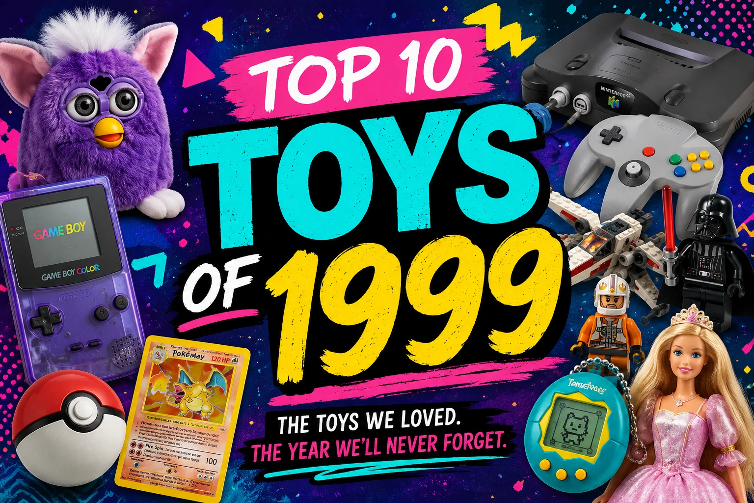 Top 10 Toys of 1999 That Sent the 90s Out in Pokémon Cards, Furby Chaos, and Y2K Plastic