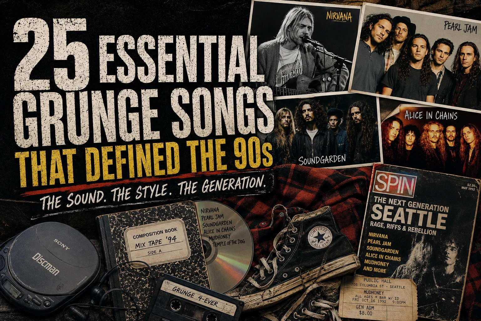 25 Essential Grunge Songs That Defined the 90s