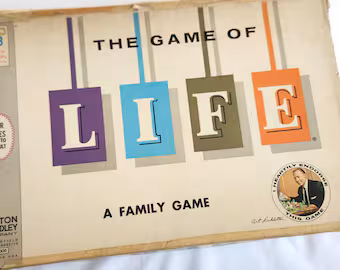 Vintage 1970s The Game of Life board game