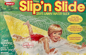1970s Slip N Slide backyard water toy