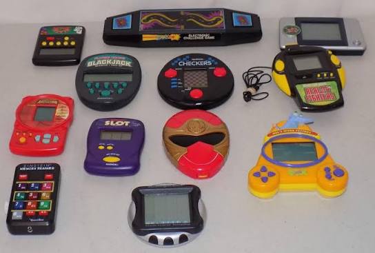 80s handheld electronic games and early screen toys