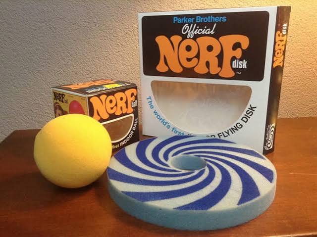 1980s Nerf foam sports toys and backyard play