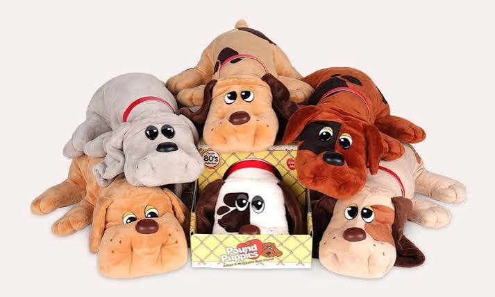 80s Pound Puppies plush toys