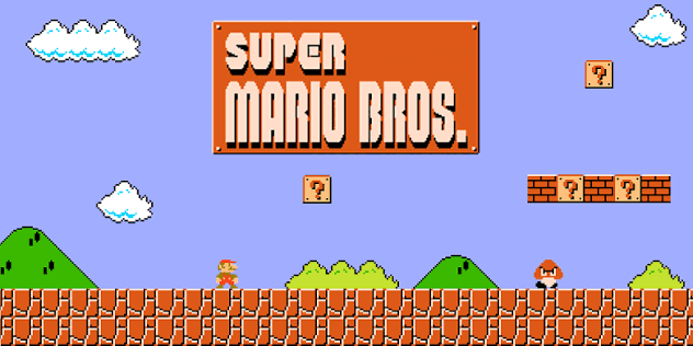 1980s Super Mario video game imagery