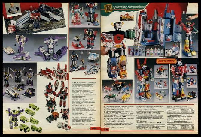 1980s toy Christmas catalog pages filled with toys