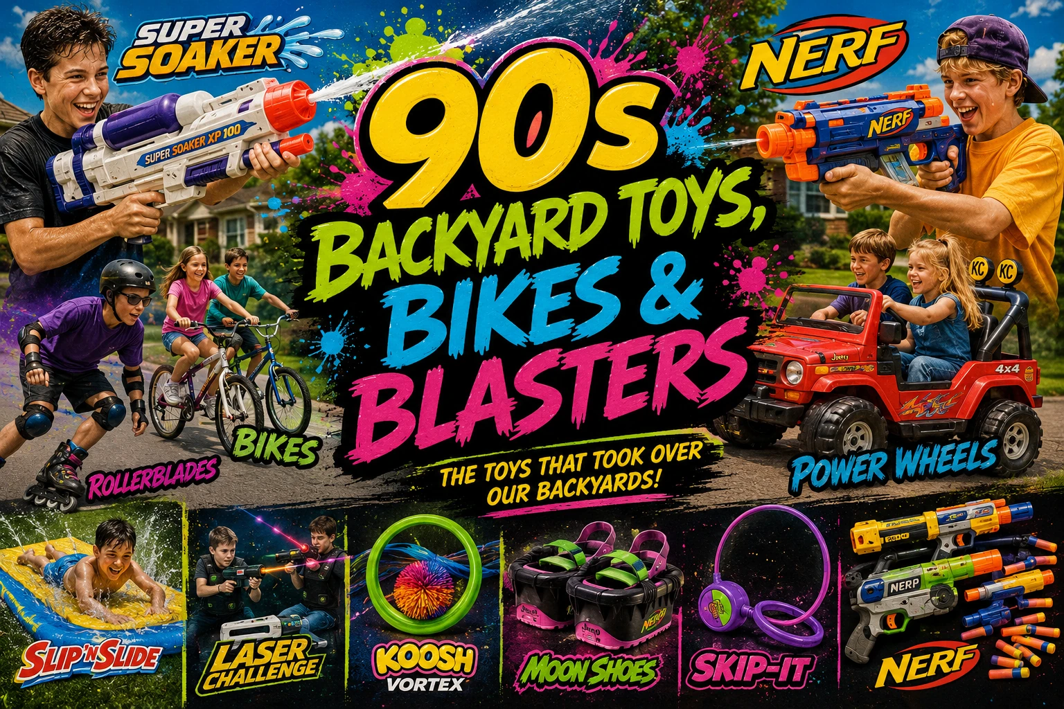 90s Backyard Toys, Bikes & Blasters: Super Soaker, Nerf, Rollerblades & More