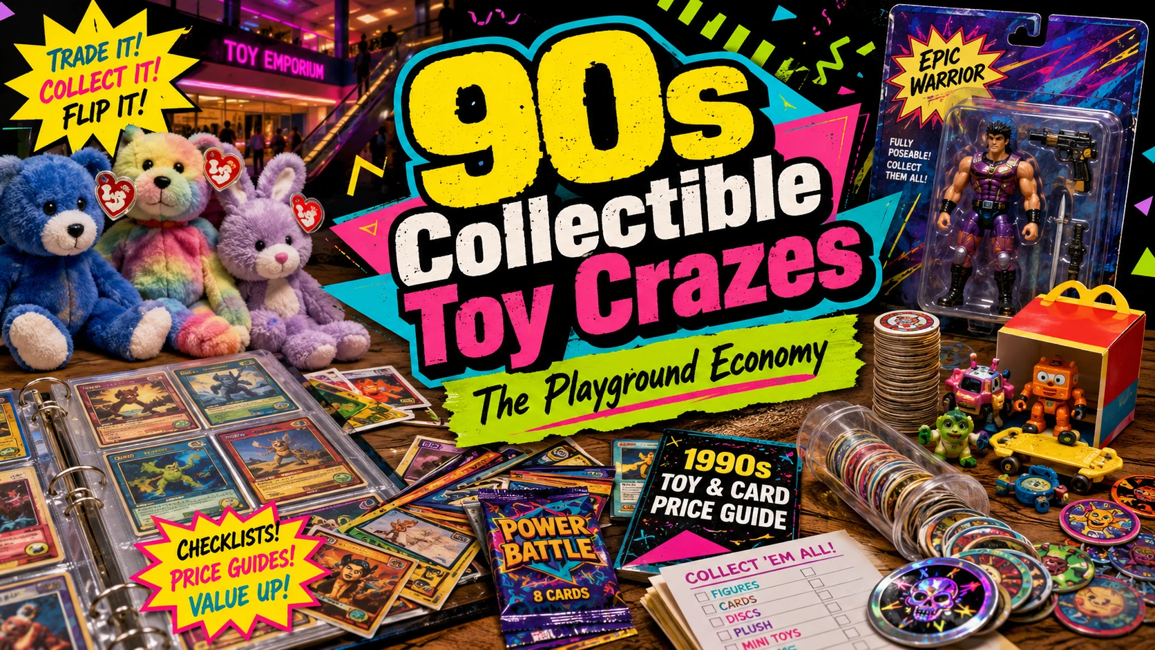 90s Collectible Toy Crazes: Beanie Babies, Pokémon Cards, Pogs & More
