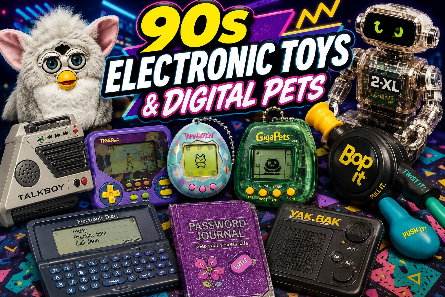 90s Electronic Toys & Digital Pets: Tamagotchi, Furby, Bop It, Talkboy & More
