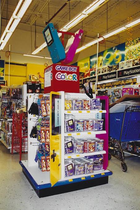 90s toy store endcap display