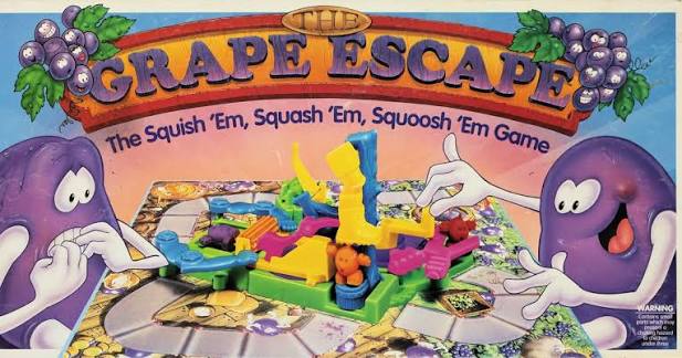90s Grape Escape board game