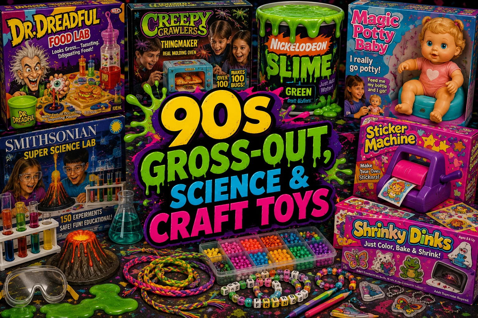 90s Gross-Out, Science & Craft Toys: Dr. Dreadful, Creepy Crawlers, Slime & More