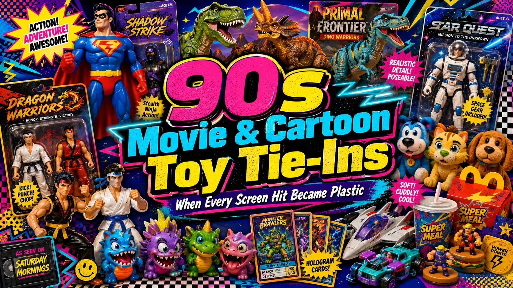 90s Movie & Cartoon Toy Tie-Ins: Batman, Jurassic Park, Toy Story, Pokémon & More
