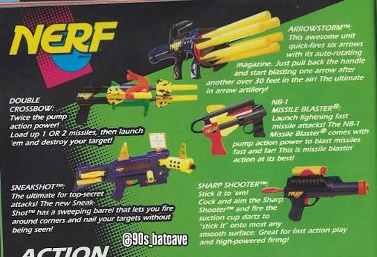 90s Nerf foam toys and blasters