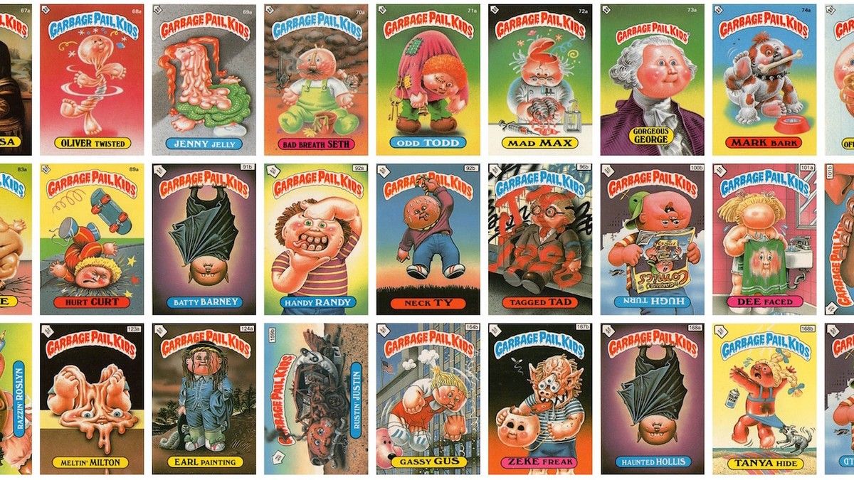 Topps Garbage Pail Kids cards from the 1980s