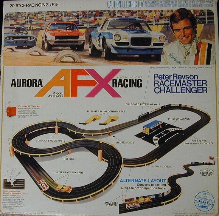 Aurora AFX electric slot cars from the 1970s