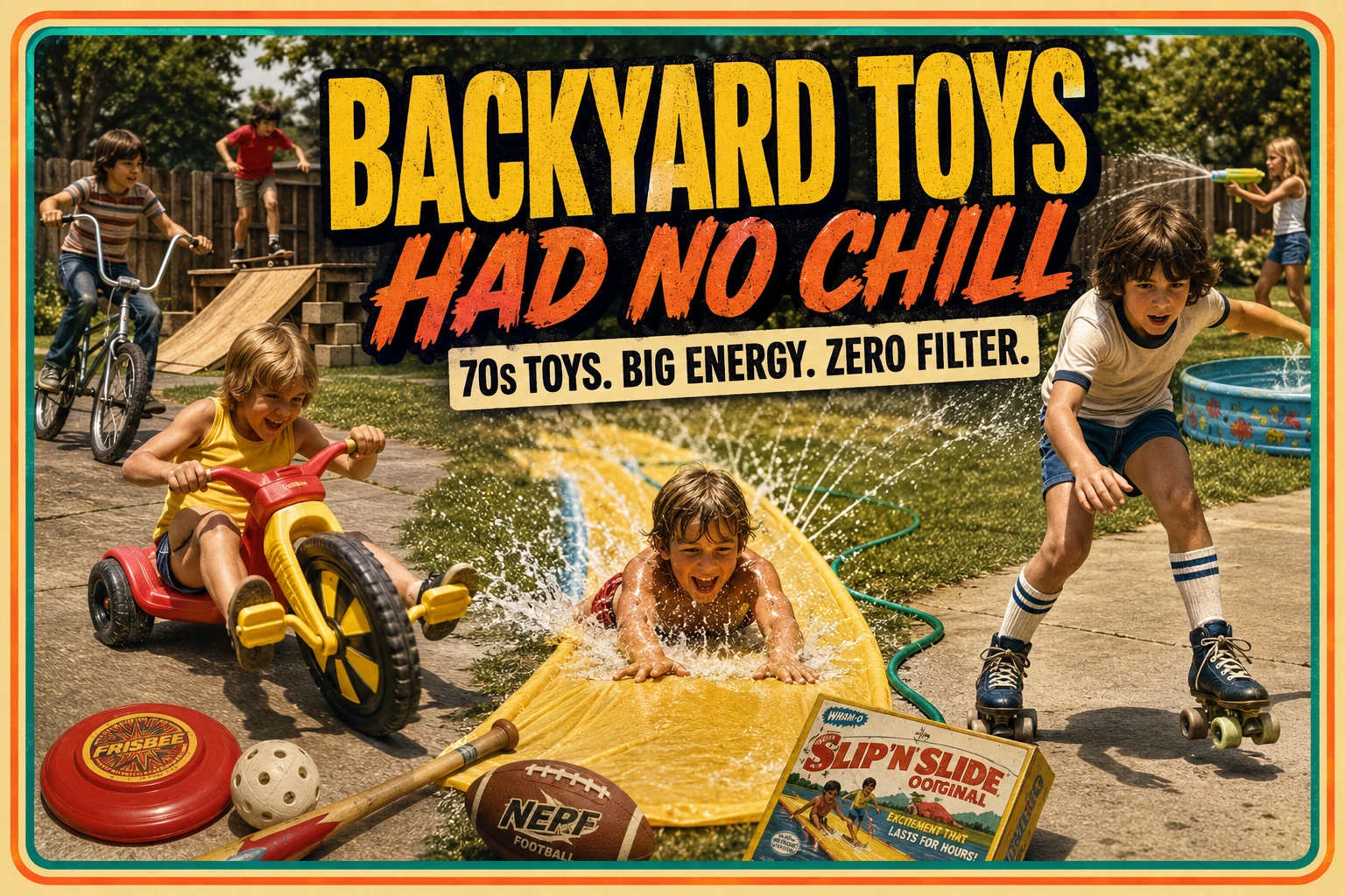Backyard Toys Had No Chill: 70s Outdoor Toys, Big Wheels & Slip ’N Slide Chaos