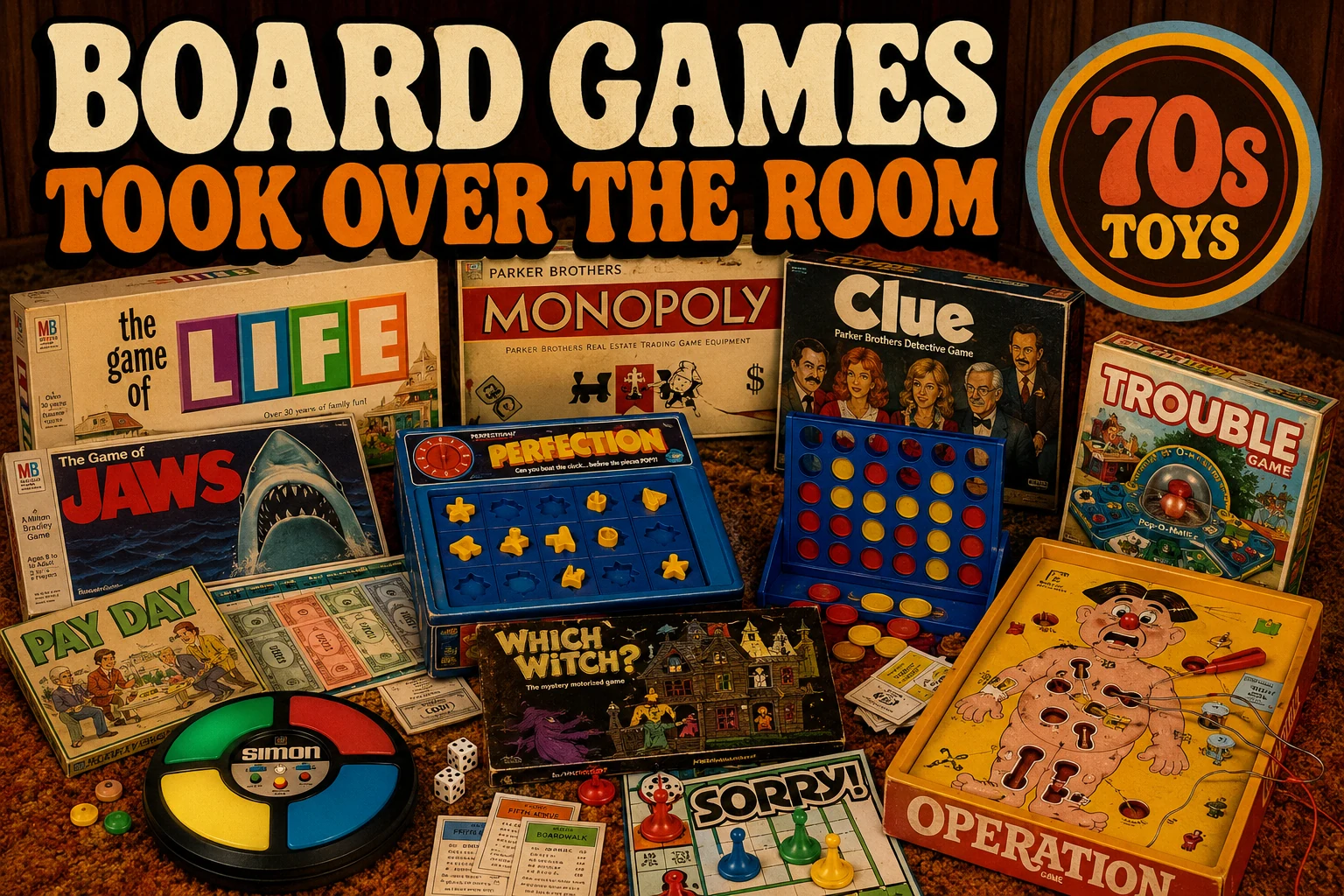 Board Games Took Over the Room: 70s Family Games, Chaos & Missing Pieces