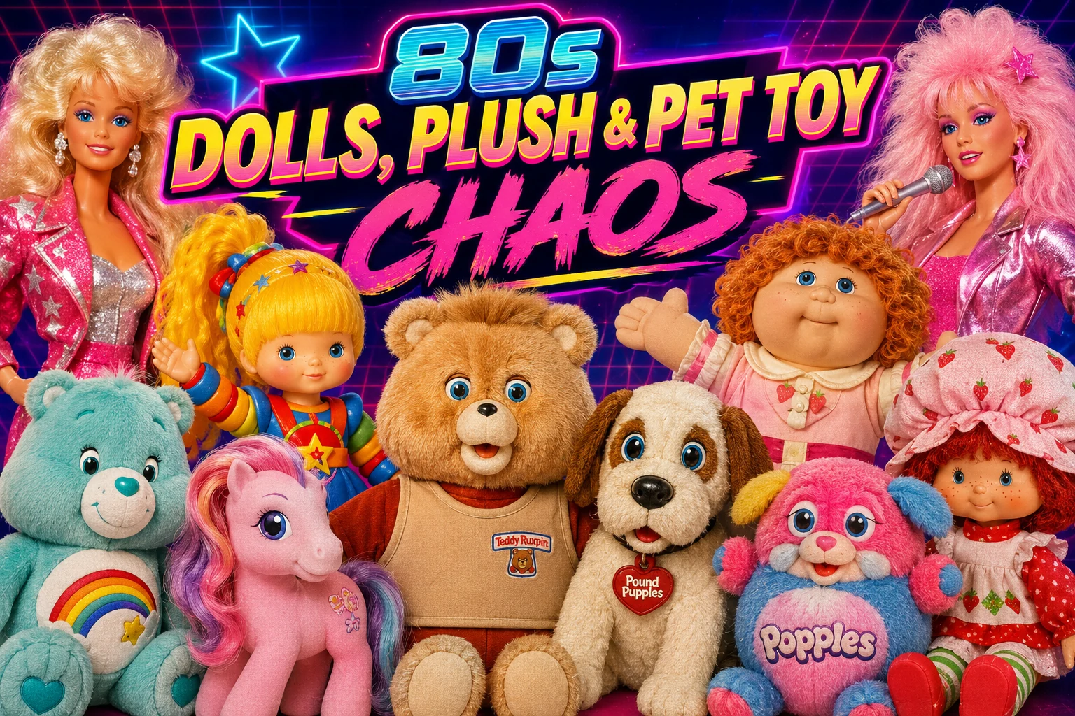 Dolls, Plush & Pet Toy Chaos: The Soft Side of 80s Toy Mania
