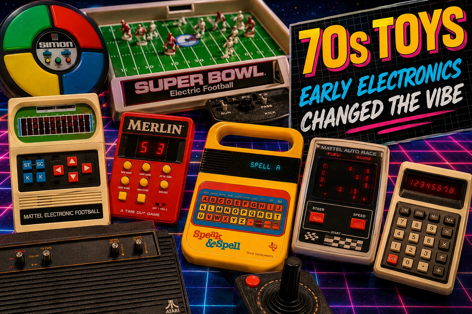 Early Electronics Changed the Vibe: 70s Electronic Toys, Beeps & Atari Energy
