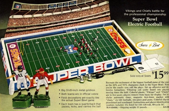 1970s tabletop electric football game