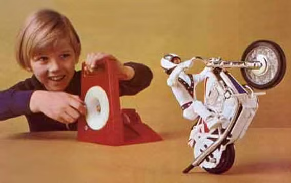 Ideal Evel Knievel Stunt Cycle toy from the 1970s