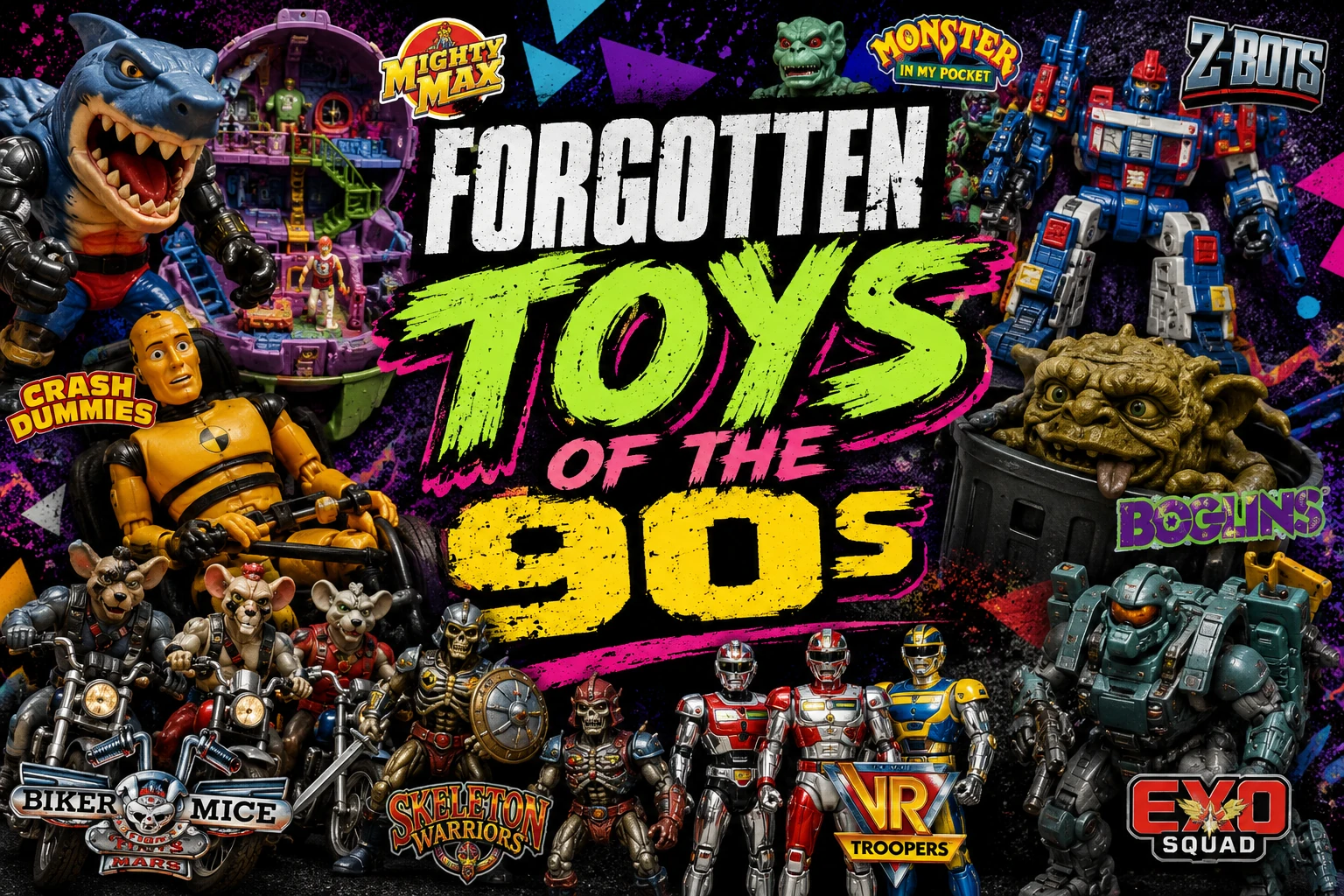 Forgotten Toys of the 90s: Street Sharks, Mighty Max, Z-Bots, Crash Dummies & More
