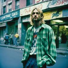 90s grunge flannel shirt and thrift store alternative fashion