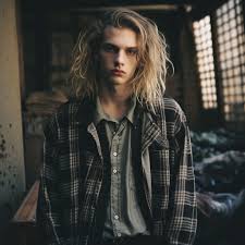 90s grunge messy hair