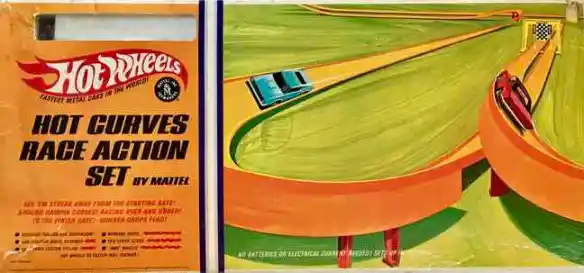 Vintage Hot Wheels orange track from the 1970s
