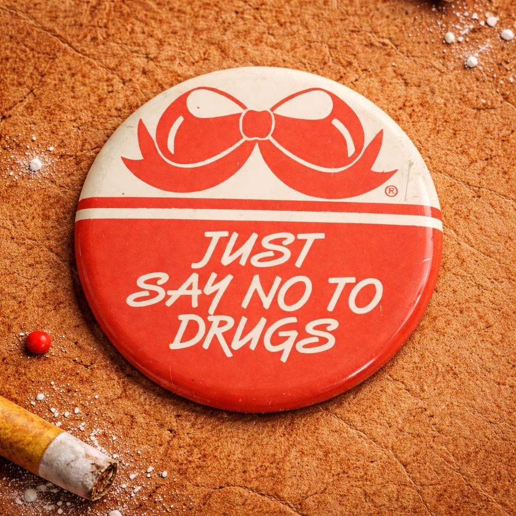 Just Say No anti-drug campaign pin