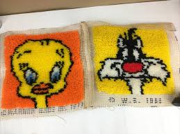 1970s latch hook craft kit