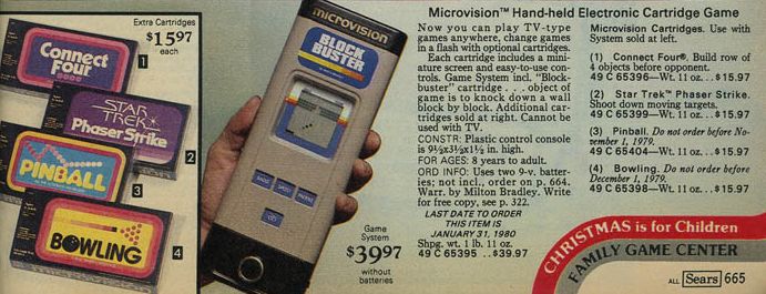 Microvision handheld game system from the 1970s