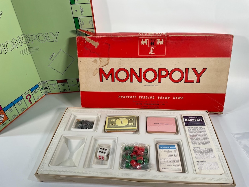 Vintage 1970s Monopoly board game
