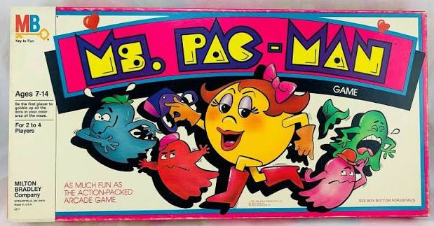 Ms. Pac-Man board game from the 1980s