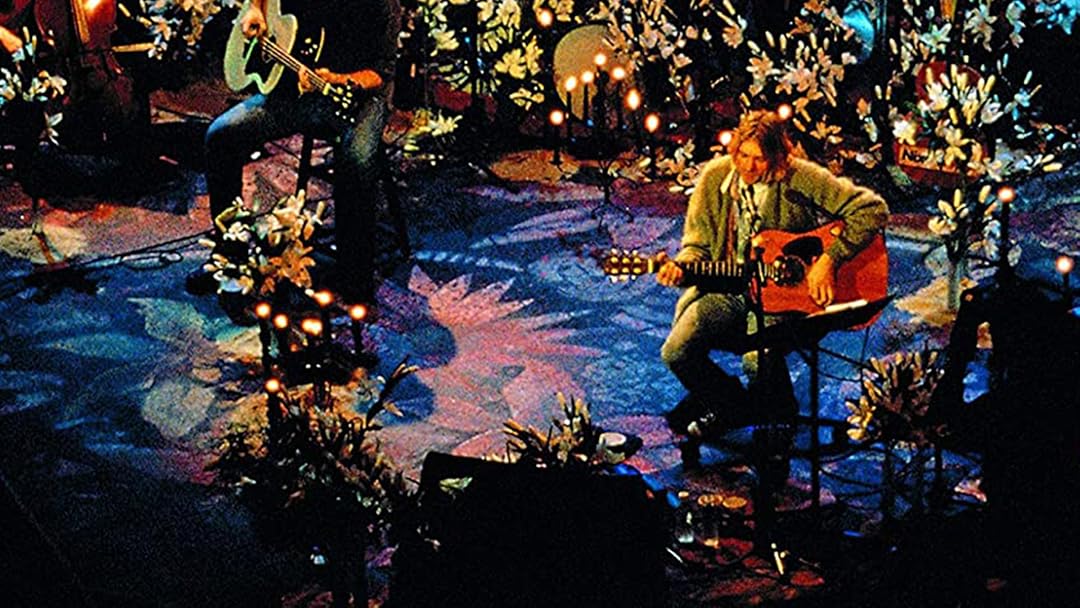 Nirvana MTV Unplugged performance with acoustic grunge atmosphere