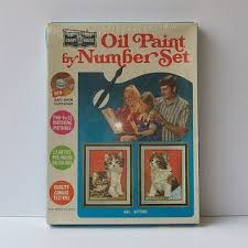 1970s paint by number craft kit