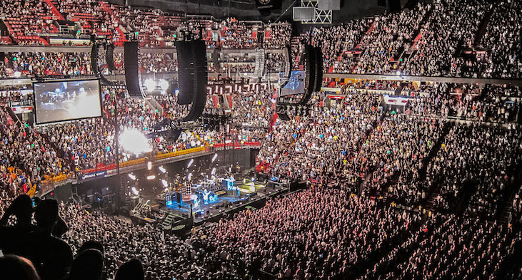Pearl Jam arena grunge concert image with 90s alternative rock energy